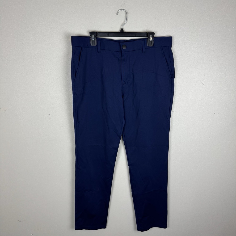 Greyson Pants Mens Sequoia Trouser Golf Performance Stretch Navy Blue Sz 36/32